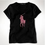 t-shirt 2014 femmes polo populaire autour cou mode pas cher noir